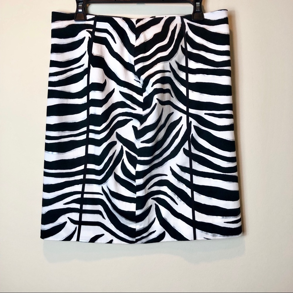 WHBM Zebra Pencil Skirt
